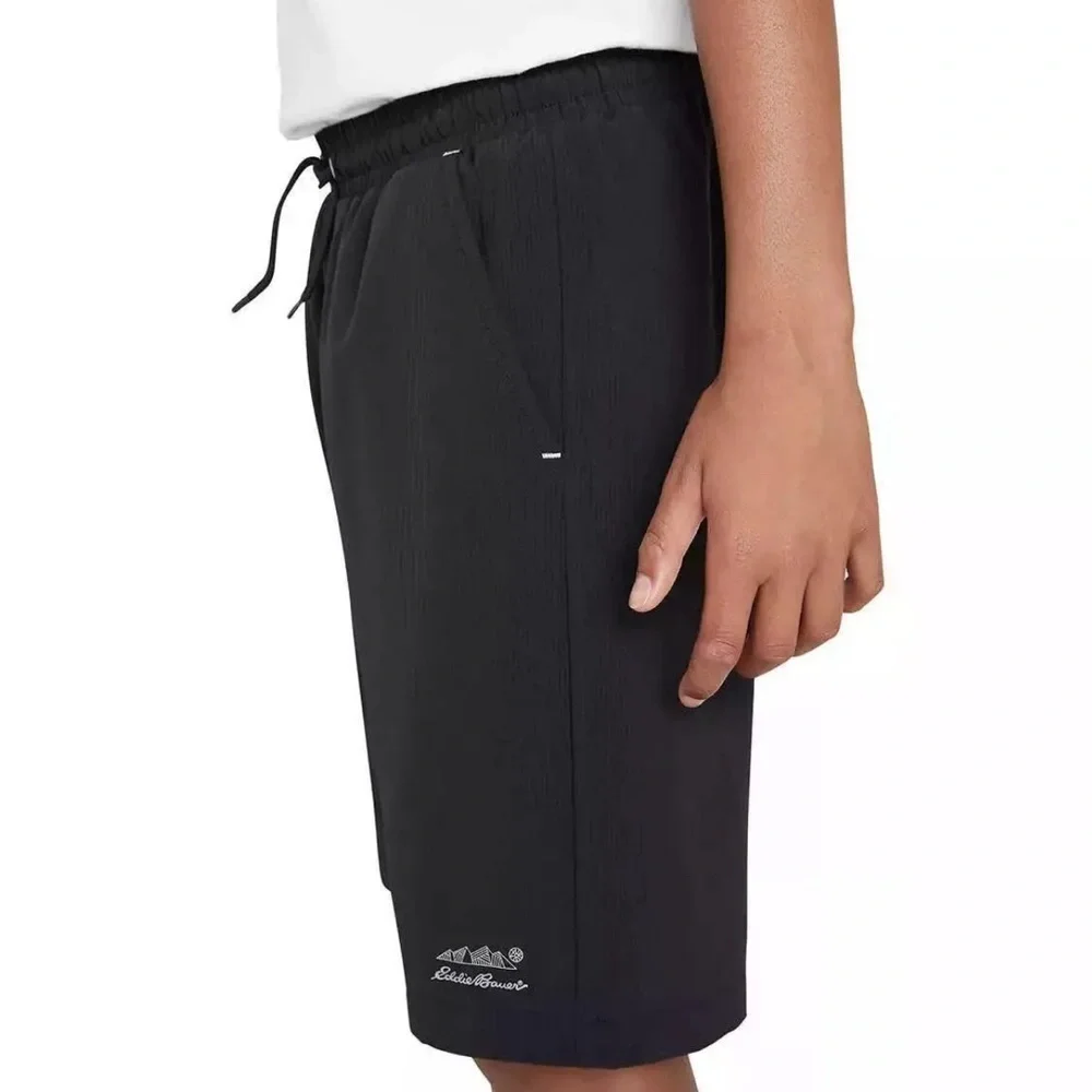 Eddie Bauer Big Boy's 2-pack Hybrid Quick Dry Mesh Lined Active Shorts Small 7/8